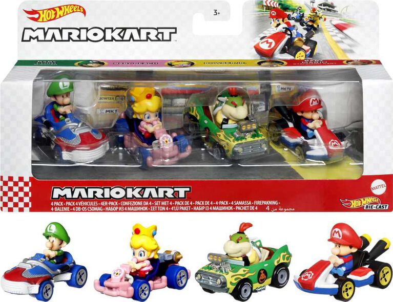 Hot Wheels mariokart 4 Pack