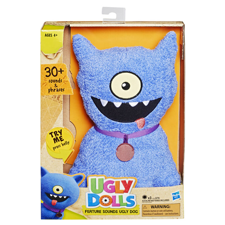UglyDolls Feature Sounds Ugly Dog, Stuffed Plush Toy