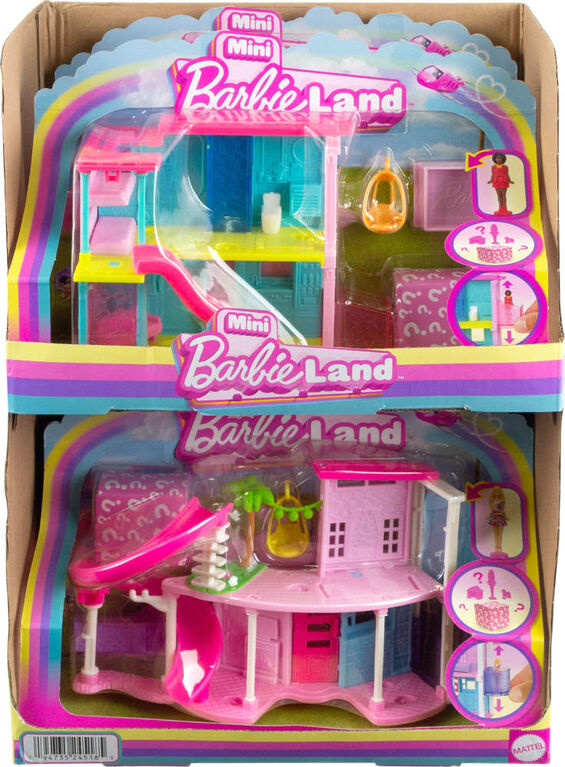 Barbie Mini BarbieLand Doll House Playsets with 1.5-Inch Doll, Furniture & Accessories (Styles May Vary)
