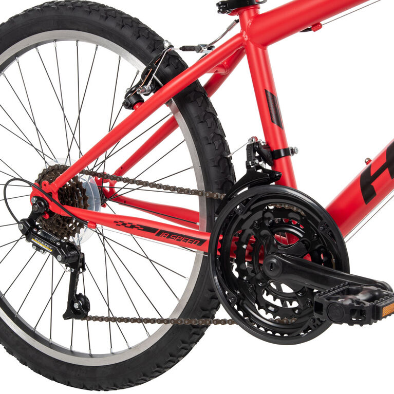 Huffy Incline 24-inch Men's 18-speed Mountain Bike with Front Suspension, Red - R Exclusive