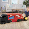Gros porte-autos Little Tikes rouge et noir, en plus de 2 voitures de course - Notre exclusivité