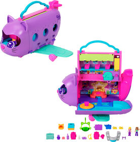 Polly Pocket-Avion Chaton Transformable-Coffret avec 2mini-figurines