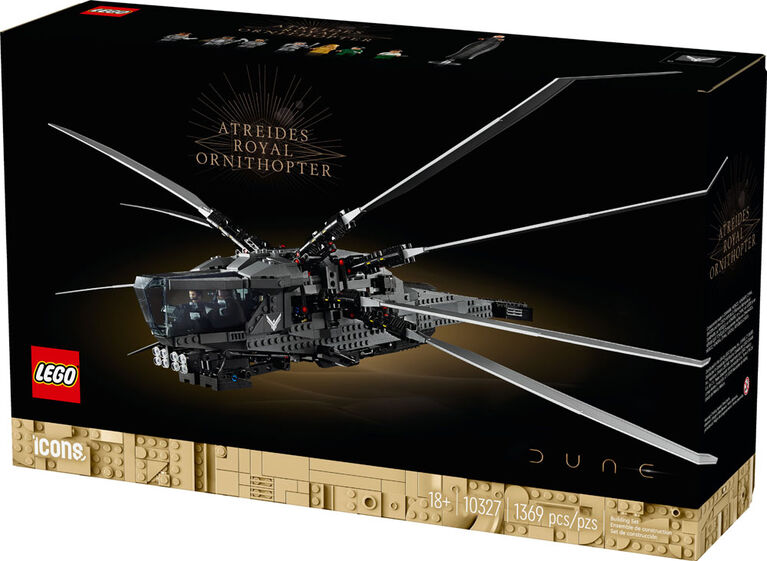 LEGO Icons Dune Atreides Royal Ornithopter Build and Display Set 10327