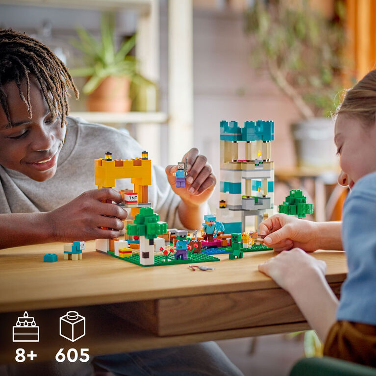 LEGO Minecraft The Crafting Box 4.0 21249 Building Toy Set; Custom-Build Playset with Fortress for Kids Aged 8+ (605 Pieces)