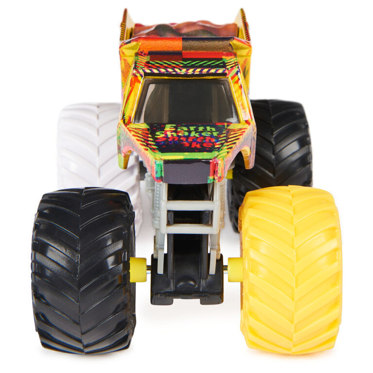 Monster Jam, Official Earth Shaker (Multicolor Tires) Monster Truck, Die-Cast Vehicle, 1:64 Scale, Kids Toys for Boys Ages 3 and up