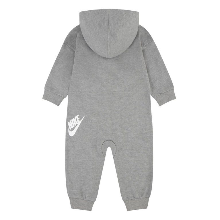 Nike Futura Hooded Coverall - Dark Grey Heather - Size 24 Months