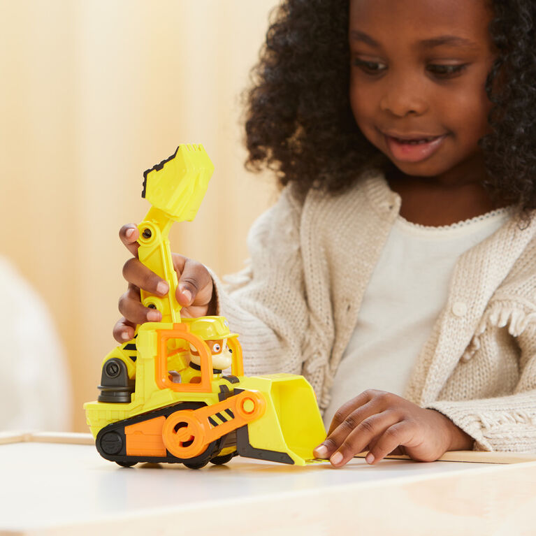 Rubble & Crew, Rubble's Bulldozer Toy Truck with Movable Parts and a Collectible Action Figure