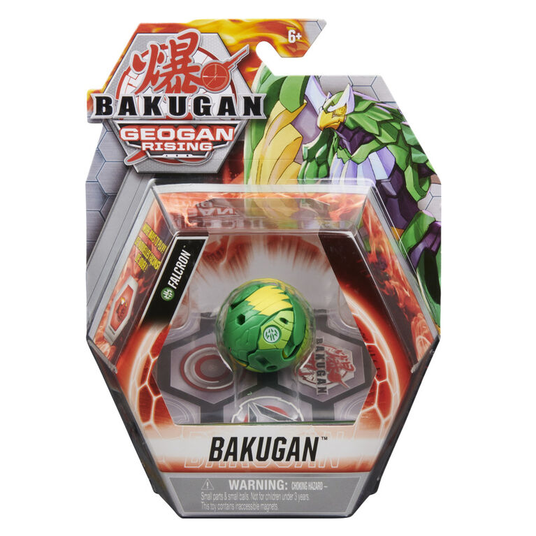Bakugan, Falcron, 2-inch Tall Geogan Rising Collectible Action Figure and Trading Card