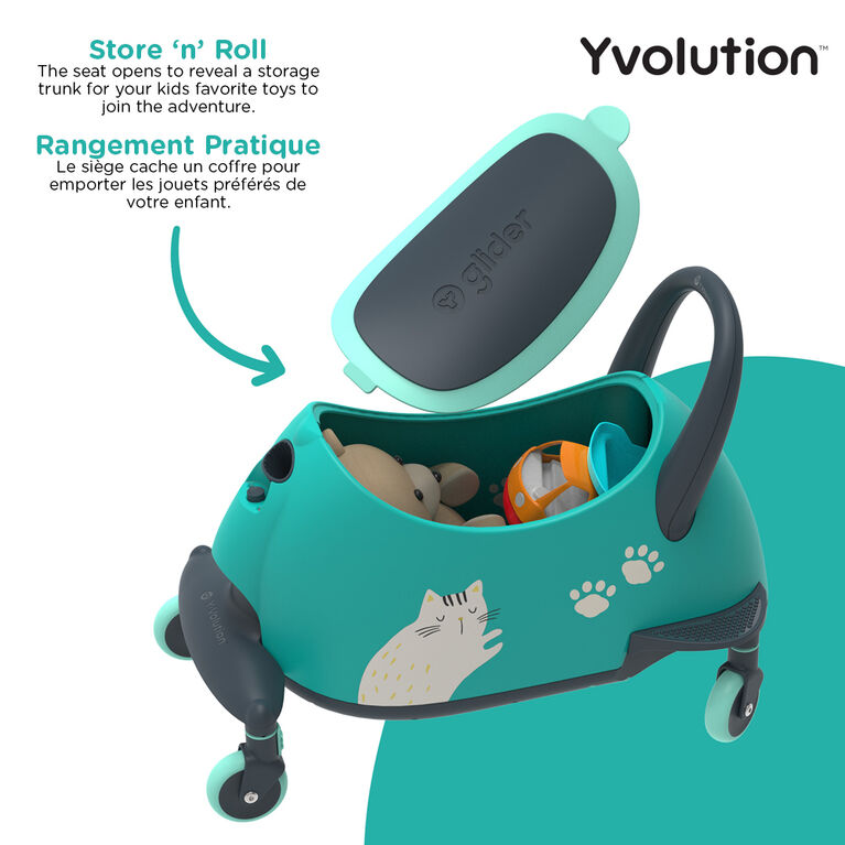 Yvolution Glider Luna Go Ride-On - Teal
