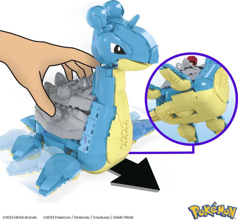 MEGA Pokémon Lapras Building Toy Kit with Action Figure (527 Pieces)