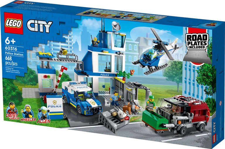 LEGO City Le poste de police 60316 Ensemble de construction (668 pièces)