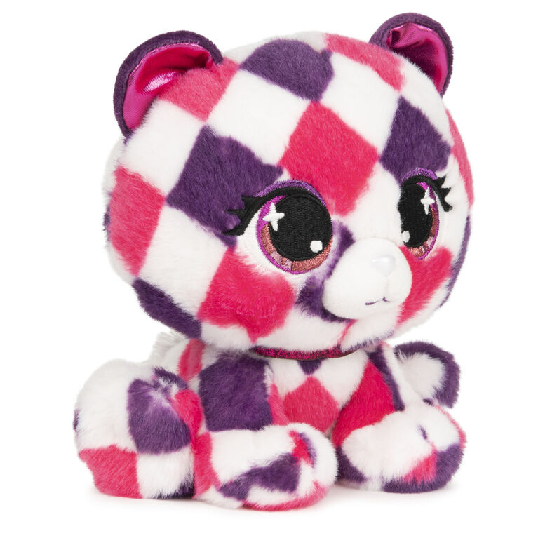 P.Lushes Designer Fashion Pets Quinn O'Bearci Teddy Bear Premium Stuffed Animal, Pink/Purple, 6"