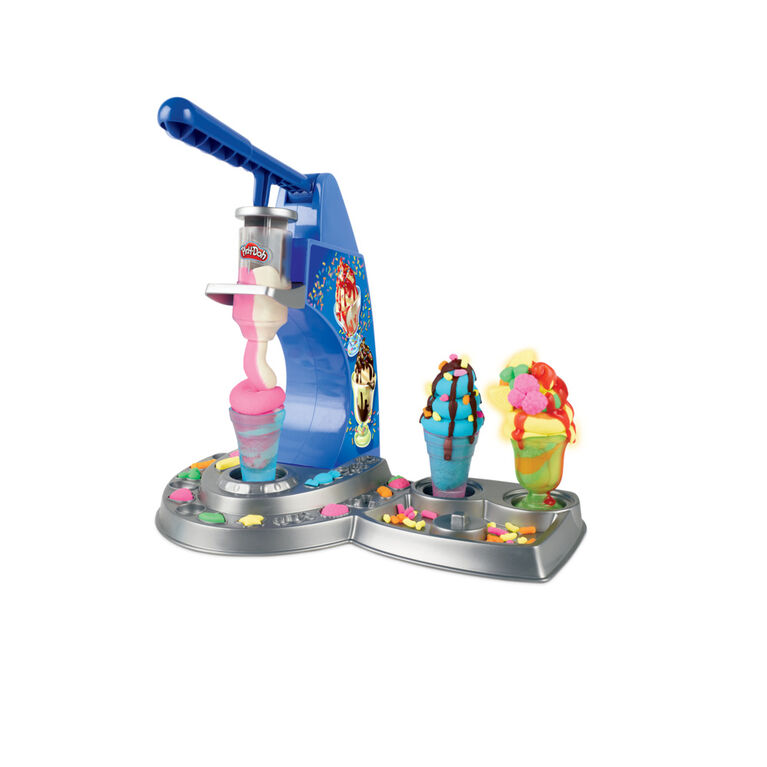 Play-Doh Kitchen Creations: Drizzy Ice Cream Playset Featuring Drizzle Compound and 6 Non-Toxic Play-Doh Colors