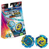 Beyblade Burst QuadStrike Komet Helios H8 and Tidal Pandora Epic P8 Spinning Top Dual Pack, Battling Game Top Toy