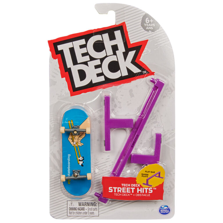 Tech Deck, Street Hits, Enjoi Skateboards Fingerboard with Flat Bar Obstacle