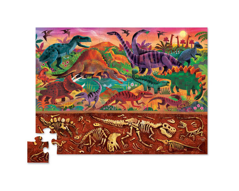 Crocodile Creek  Above and Below Dinosaur World 48 PC Puzzle - Édition anglaise