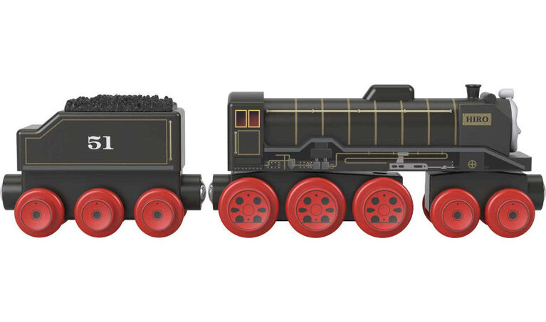 Thomas et ses amis - Piste en bois - Locomotive Hiro et wagon de charbon