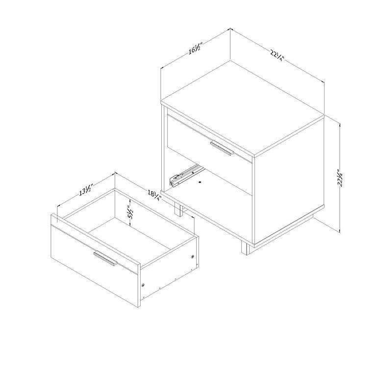 Fynn 2-Drawer Nightstand Winter Oak