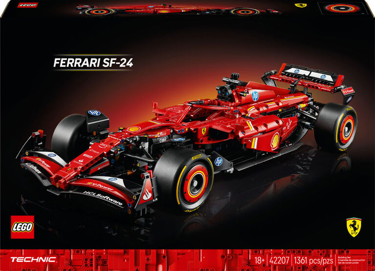 LEGO Technic Voiture Ferrari SF-24 F1, Ensemble de modèle de voiture pour adultes, Ensemble Construisez votre propre véhicule de course 42207