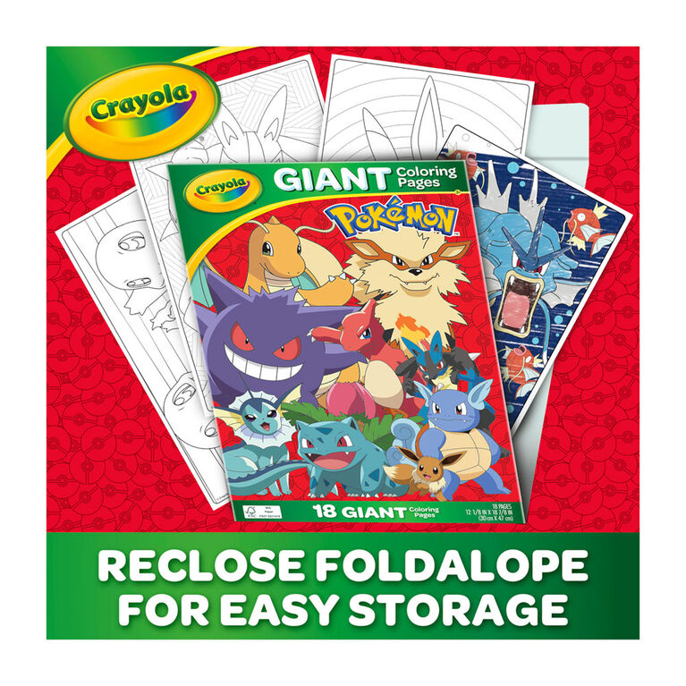 Crayola Giant Colouring Pages, Pokémon
