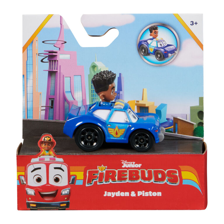 Disney Junior Firebuds, Jayden and Piston Diecast Metal Toy Police Car