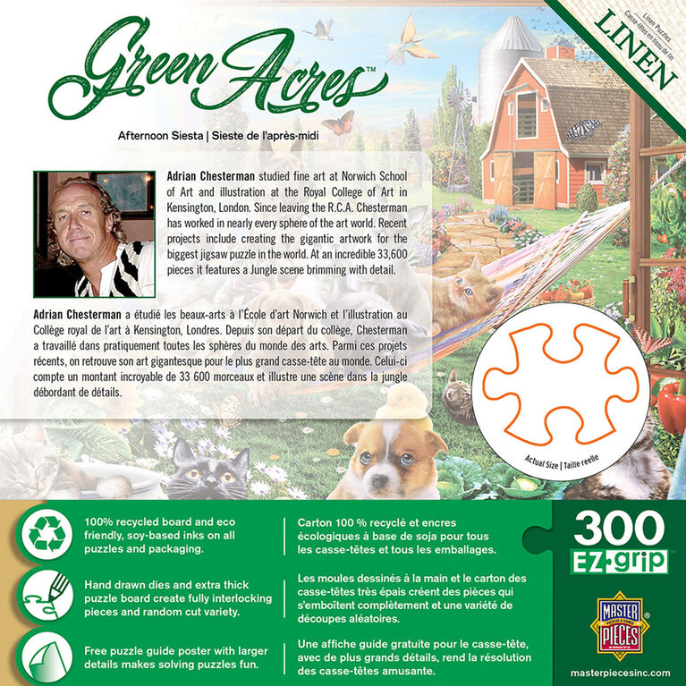Masterpieces Puzzle Company Green Acres - Afternoon Siesta 300 Piece Puzzle - English Edition