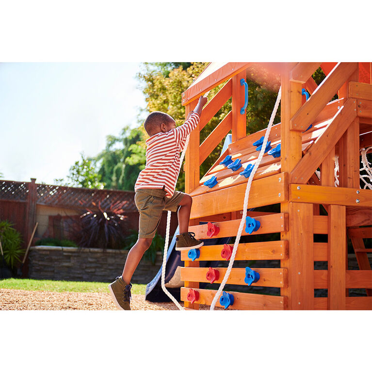 Portique de jardin Panther Peak Real Wood Adventures Little Tikes pour les enfants