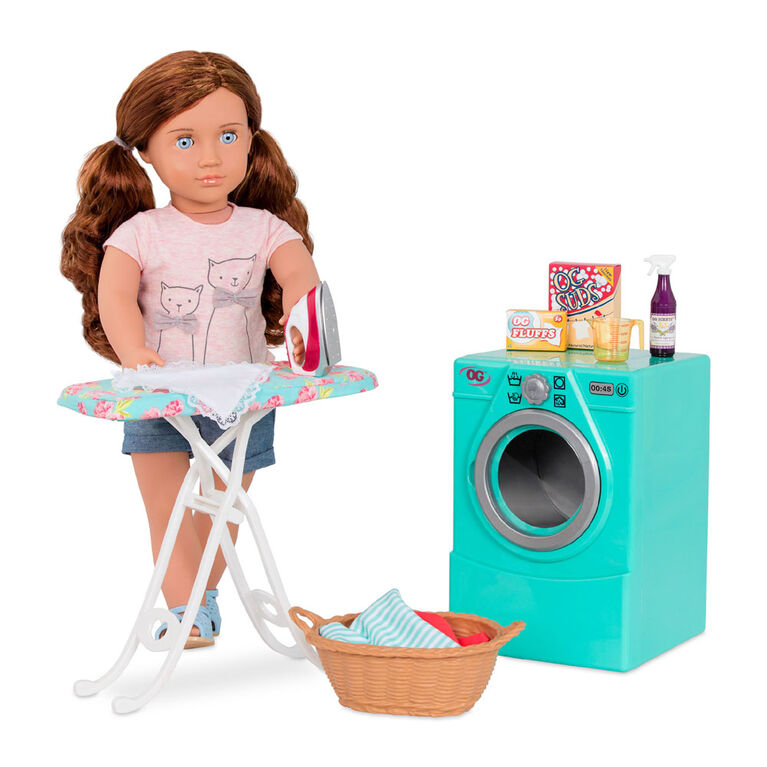 Tumble & Spin Laundry Set, Our Generation, Ensemble de buanderie pour poupées de 18 po