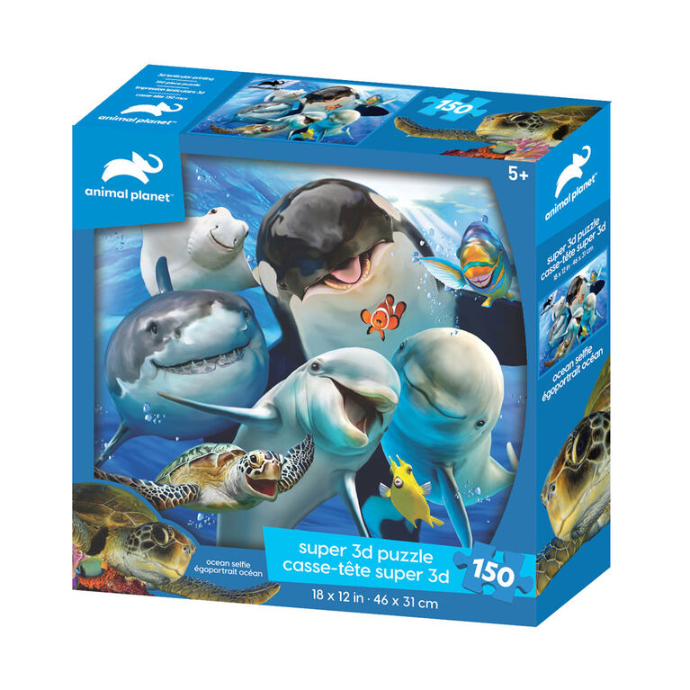 Planète Animale - Ocean Selfie - 150 pc Casse-tête Super 3D - Notre exclusivité