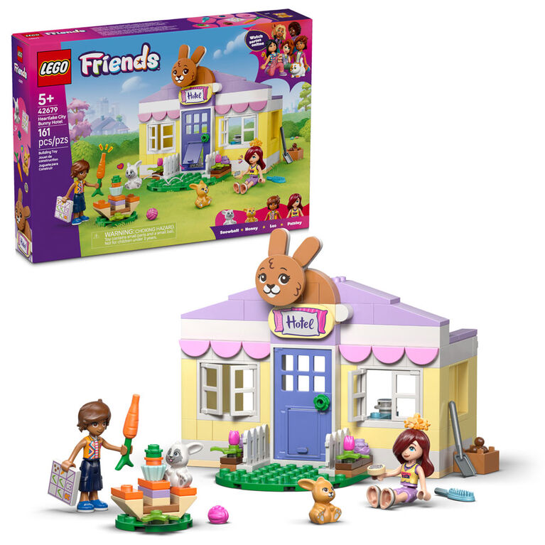 LEGO Friends L'H&ocirc;tel des Lapins de Heartlake City 2 Minipoup&eacute;es et 2 Figurines de Lapin - 42679