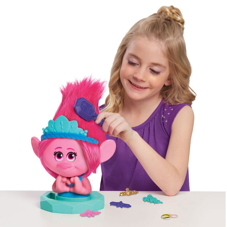 DreamWorks Trolls Band Together Poppy Styling Head, 11-pieces, Pink