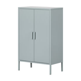 Crea Metal 2-Door Accent Cabinet Blue