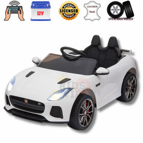 KidsVip 12V Enfants et Tout-Petits Jaguar F Type Edition Voiture Eléctrique avec Commande à Distance - Blanc