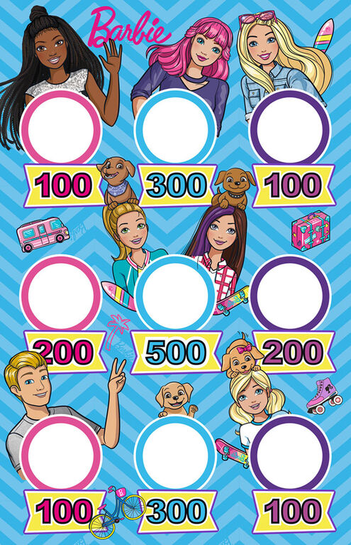 Barbie - Jeu de poches, 6 jeux en 1, Fr