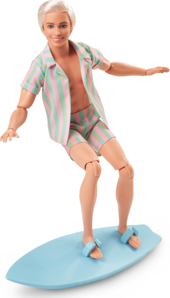 Barbie Film Ken Poup e tenue de plage rayures pastel