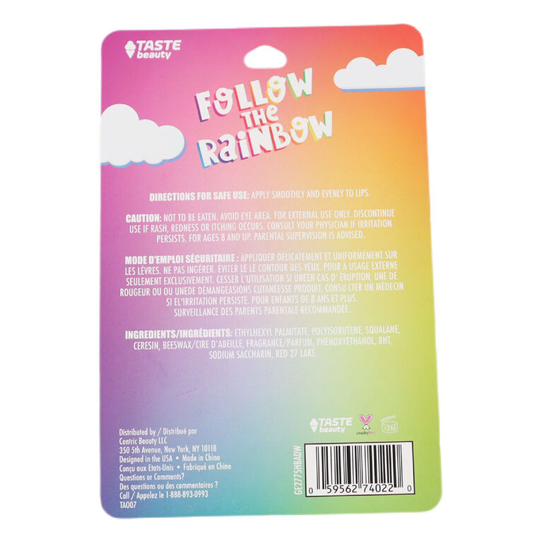 Lip Balm Pop It Keychain - Rainbow