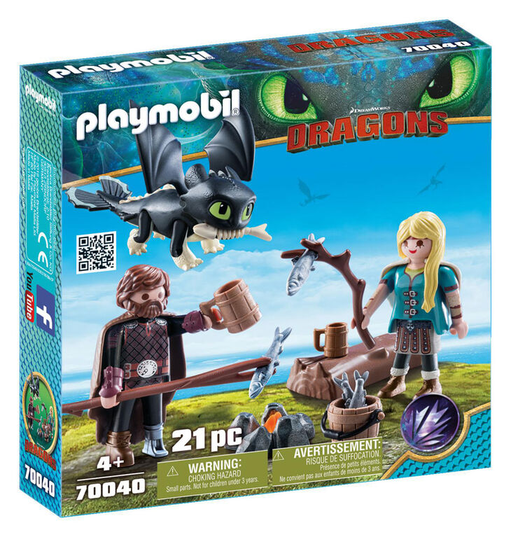 Playmobil - How To Train Your Dragon -  Hiccup and Astrid with Baby Dragon