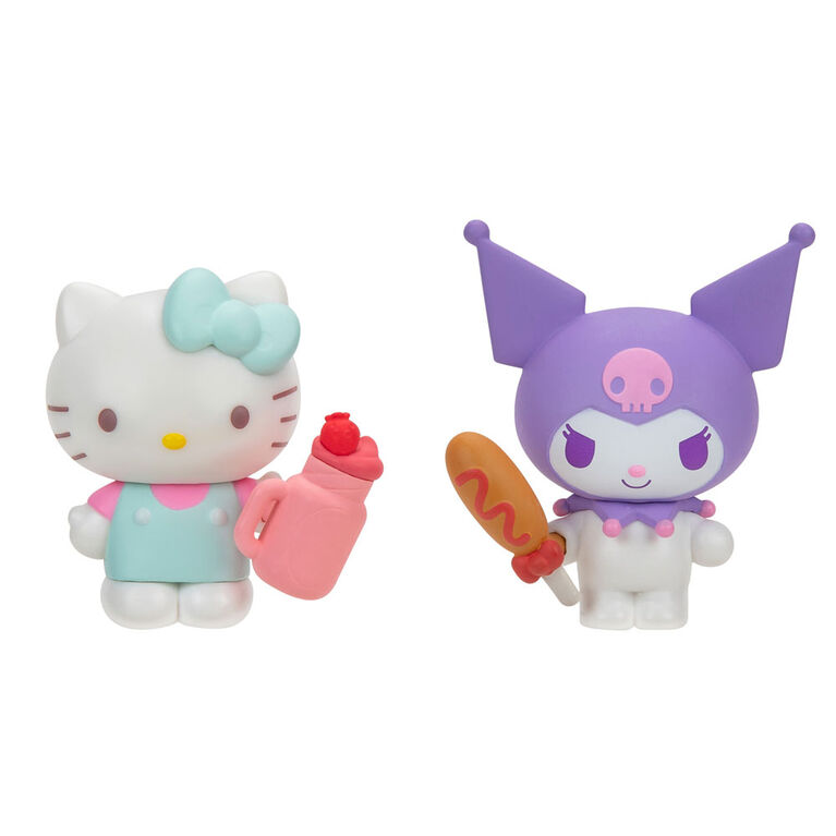 Hello Kitty & Friends 2 Figure Pack: Sweet & Salty - Kuromi Corndog & Hello Kitty Smoothie
