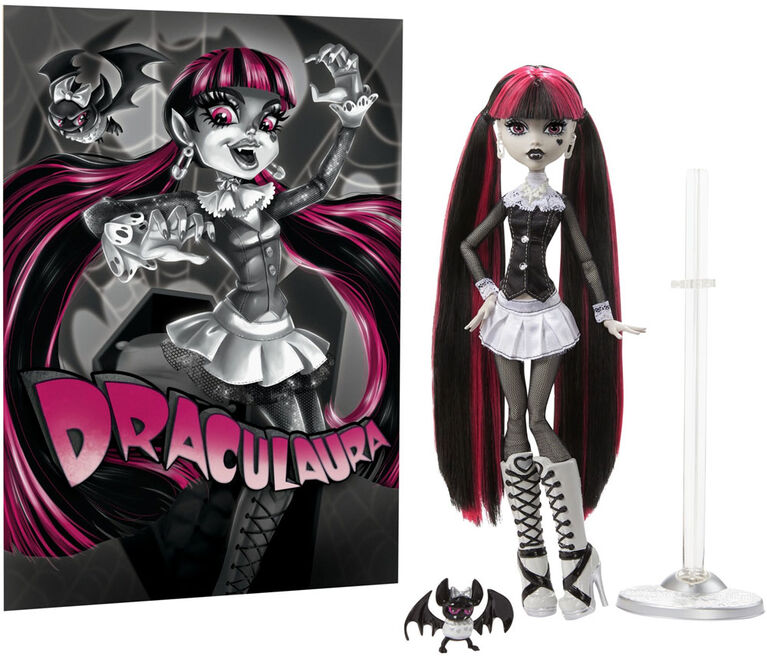 Poupée ​Draculaura en noir et blanc Monster High - Notre exclusivité