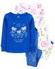 Emballage de 2 pyjamas 4 pièces à imprimé fleuri bleu Carter’s 4T