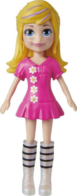 Polly Pocket Doll & 18 Accessories, Polly & Puppy Flower Pack