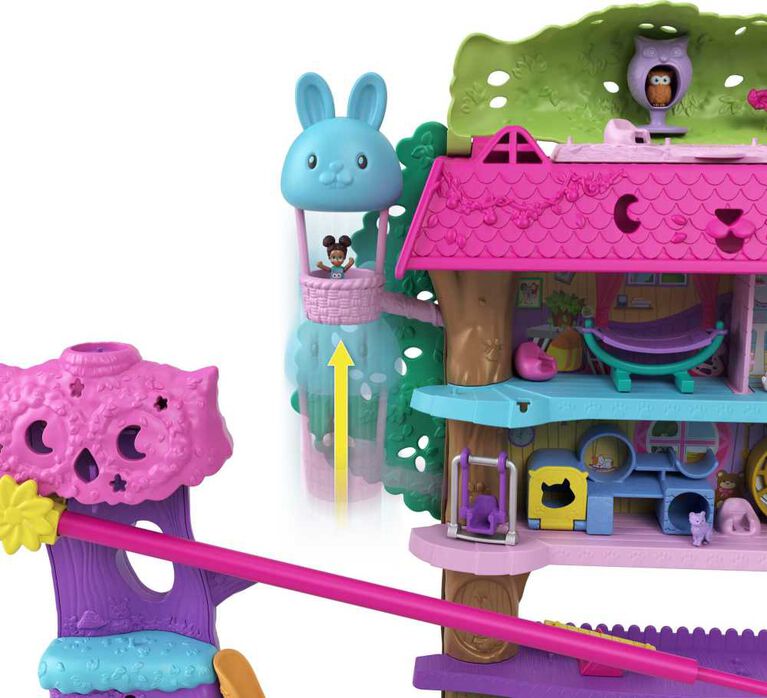 Polly Pocket Pollyville Pet Adventure Treehouse Playset