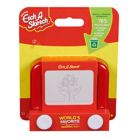Etch A Sketch Pocket, 76% Recycled Plastic, Original Magic Screen, Sustainably-minded Kids Travel Toy, Drawing Toys