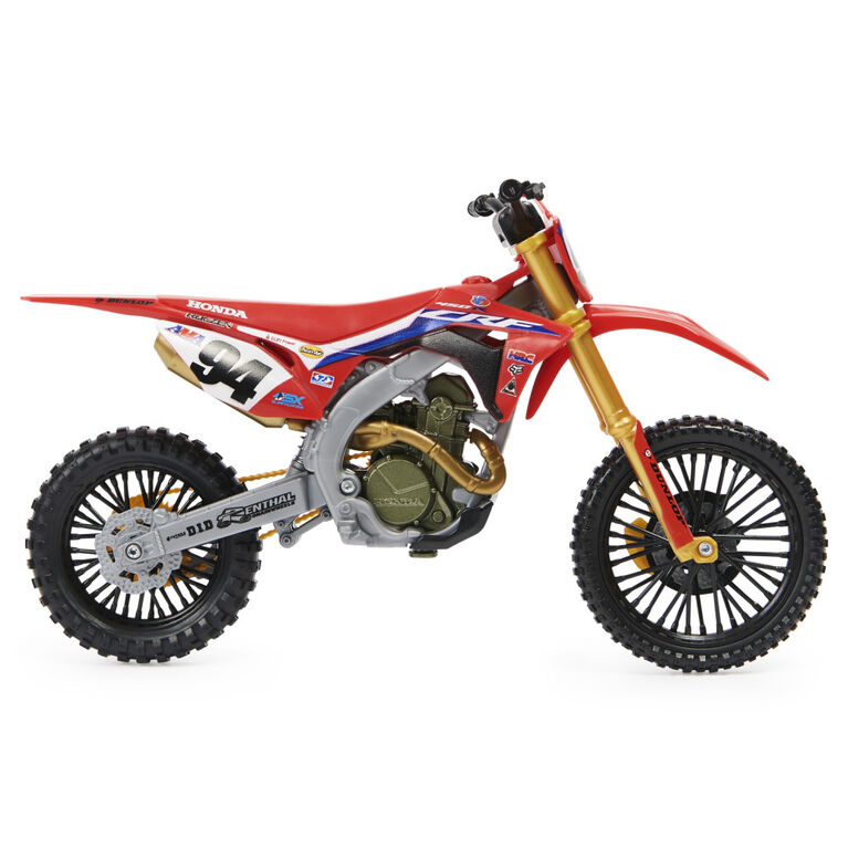 Supercross, Authentic Ken Roczen 1:10 Scale Collector Die-Cast Toy Motorcycle Replica with Display Stand