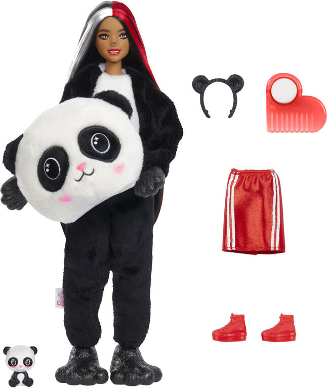 Barbie-Poupée Cutie Reveal avec costume de panda et 10surprises