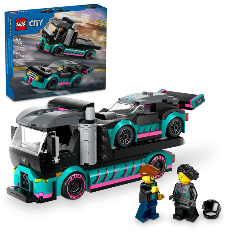 LEGO City La voiture de course et le camion porte-voitures Jouet