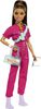 Barbie Doll in Trendy Pink Jumpsuit with Accessories and Pet Puppy
