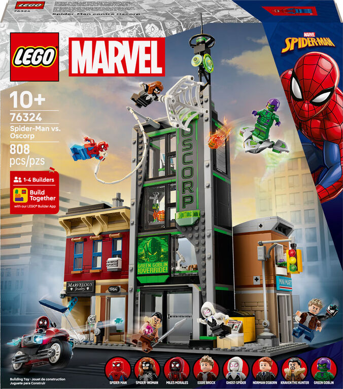 LEGO Marvel Spider-Man vs. Oscorp Pretend Play Building Toy for Kids, Boys & Girls, Ages 10+ - 76324