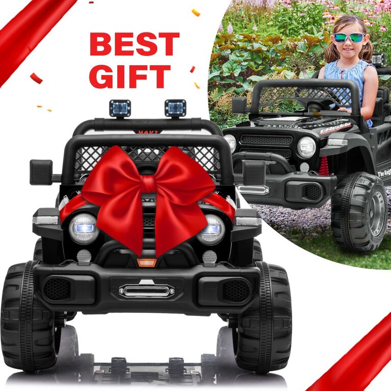 Voltz Toys Jeep with Remote, Black