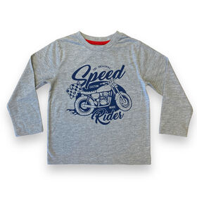 Speed Rider Long Sleeve Tee - Grey - 4T